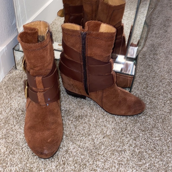 🎠NAYA Fisher Moto Brown Ankle Boots Booties - Picture 9 of 12
